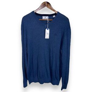 NWT Yacht Blue Southern Tide Pima Cotton V Neck Skipjack Sweater Size M